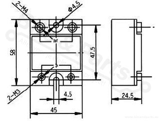 Relay - Solid state relay 3-32V / 10A / 44-440VAC - QLT POWER SSR-1048ZD3